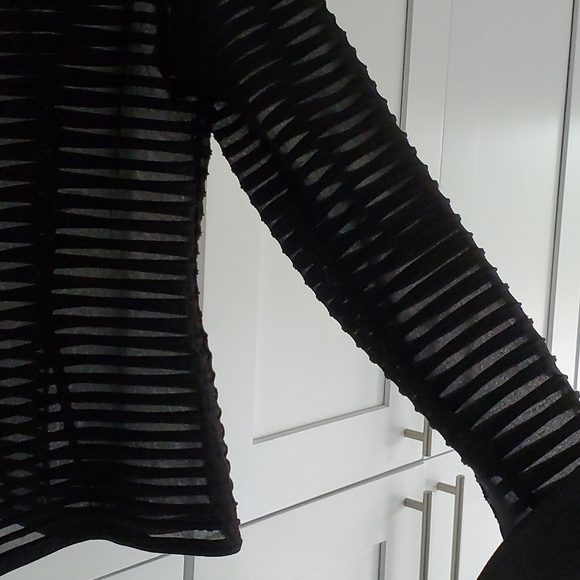 JS Collection Black Sheer Top size 12 - Picture 6 of 13